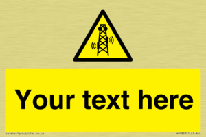 Custom warning RF radiation transmitter